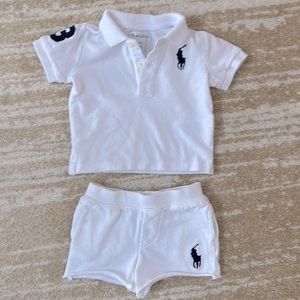 Ralph Lauren polo top & shorts with Ralph Lauren box